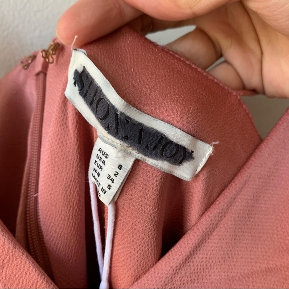 Shona Joy Rose Pink Luxe Frill Tulip Hem Maxi Dress Sz 2 - Picture 7 of 10